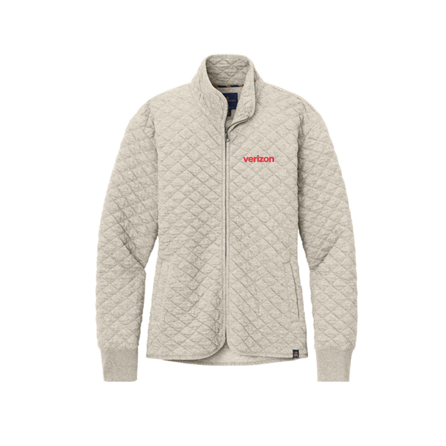 Brooks Brothers Womens Quilted Full Zip - Oatmeal
