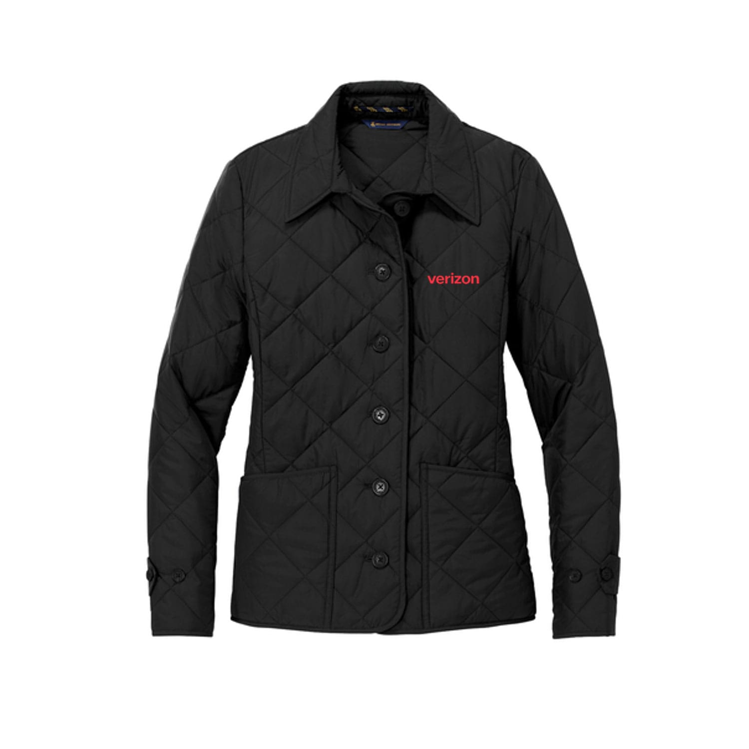 Brooks Brothers Womens Quilted Button Jacket - Black